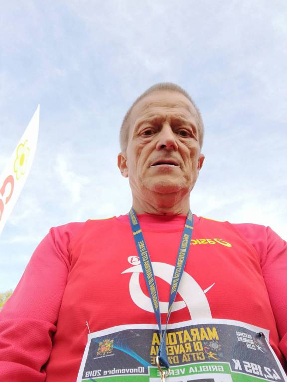 Nando Turello al Campionato Bancario di Maratona di Ravenna